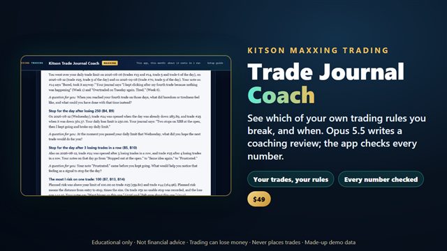 Kitson Trade Journal Coach: cover