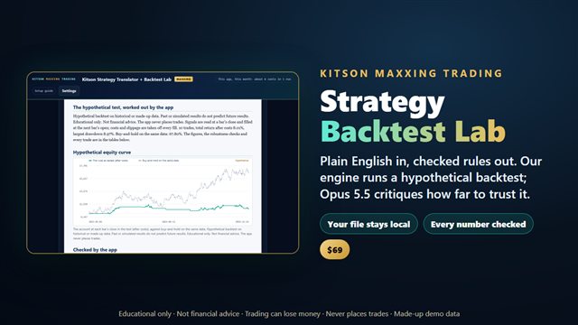Kitson Strategy Translator + Backtest Lab: cover